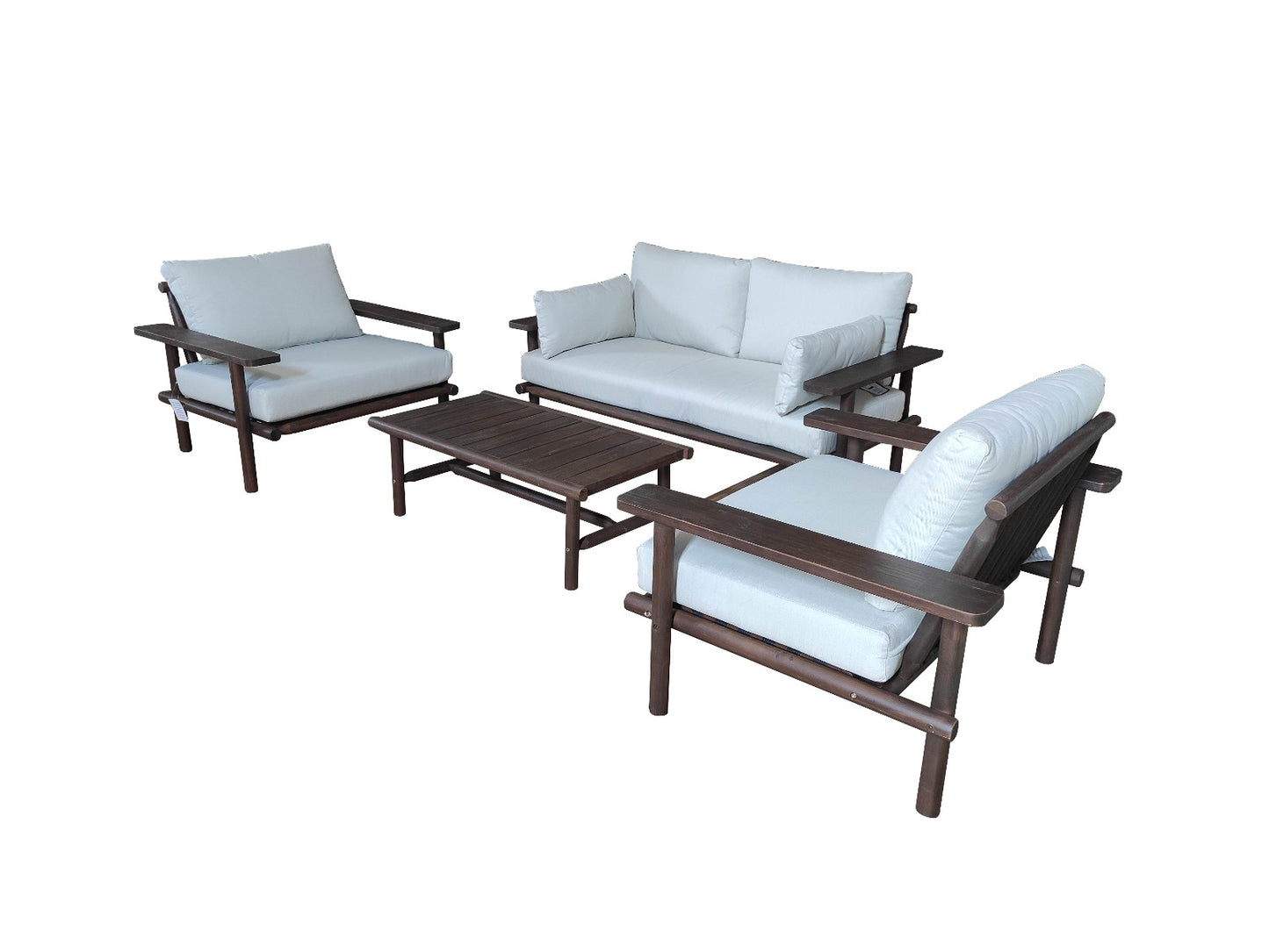Droppery Laruna Loungeset - Hout Acacia Vintage Donker Teak Look -