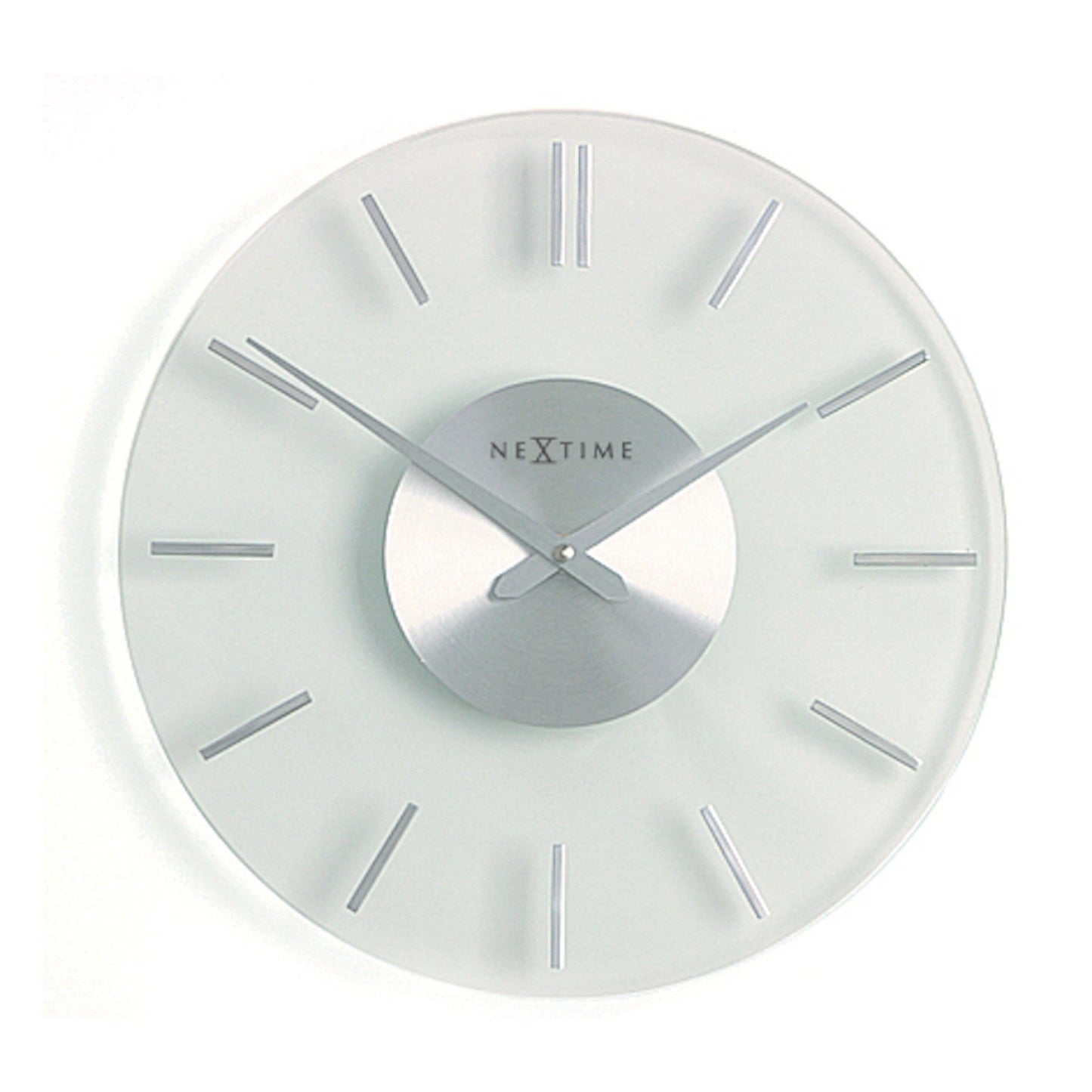 Wall clock - 26 cm - Aluminum - Glass - 'Stripe' Wall clock NeXtime Clocks