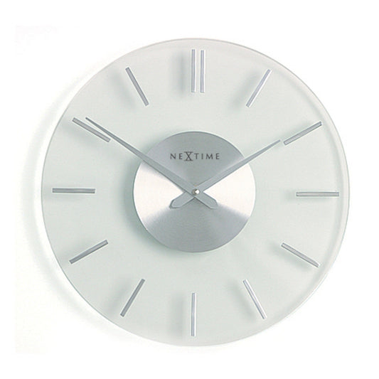 Wall clock - 26 cm - Aluminum - Glass - 'Stripe' Wall clock NeXtime Clocks