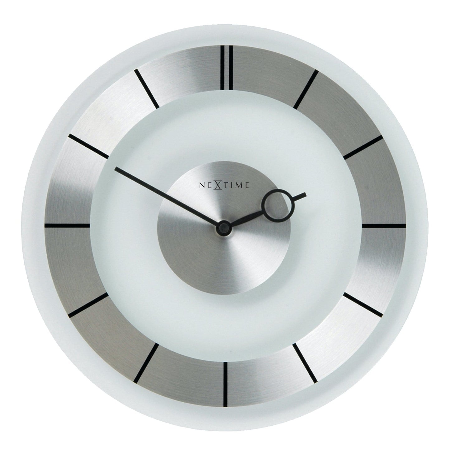 Wall clock - 31 cm - Metal - Glass - 'Retro' Wall clock NeXtime Clocks