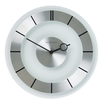 Wall clock - 31 cm - Metal - Glass - 'Retro' Wall clock NeXtime Clocks