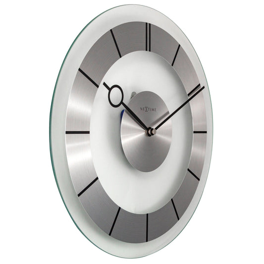 Wall clock - 31 cm - Metal - Glass - 'Retro' Wall clock NeXtime Clocks