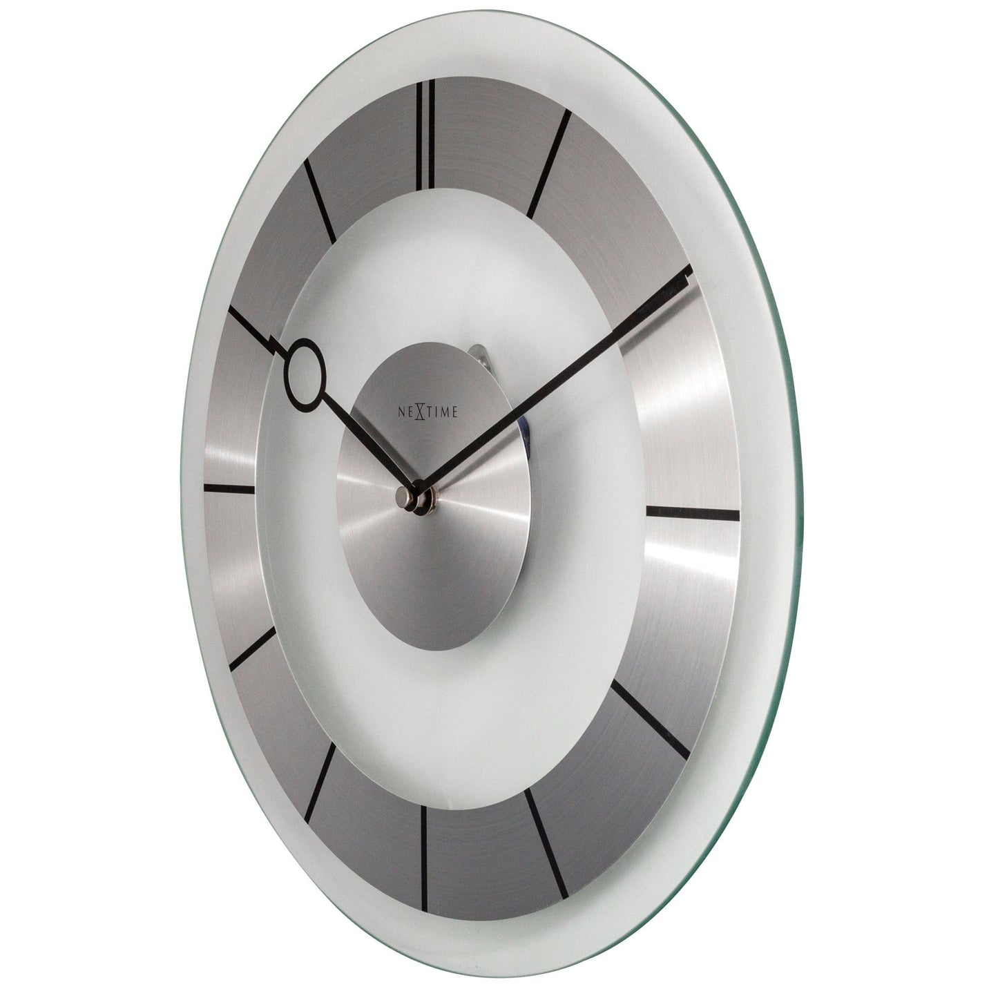 Wall clock - 31 cm - Metal - Glass - 'Retro' Wall clock NeXtime Clocks