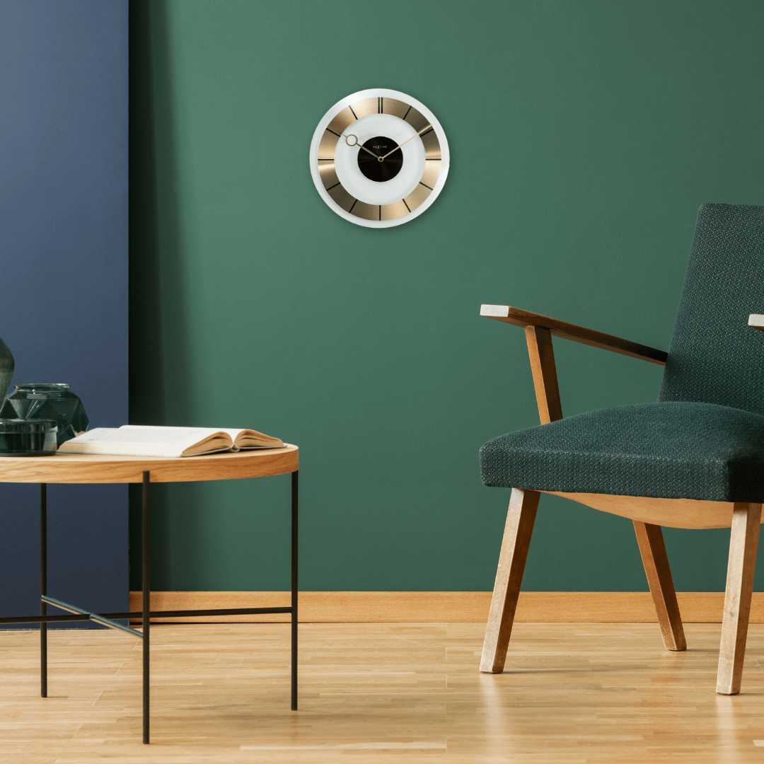 Wall clock - 31 cm - Glass - 'Retro' Wall clock NeXtime Clocks