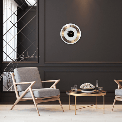 Wall clock - 31 cm - Glass - 'Retro' Wall clock NeXtime Clocks