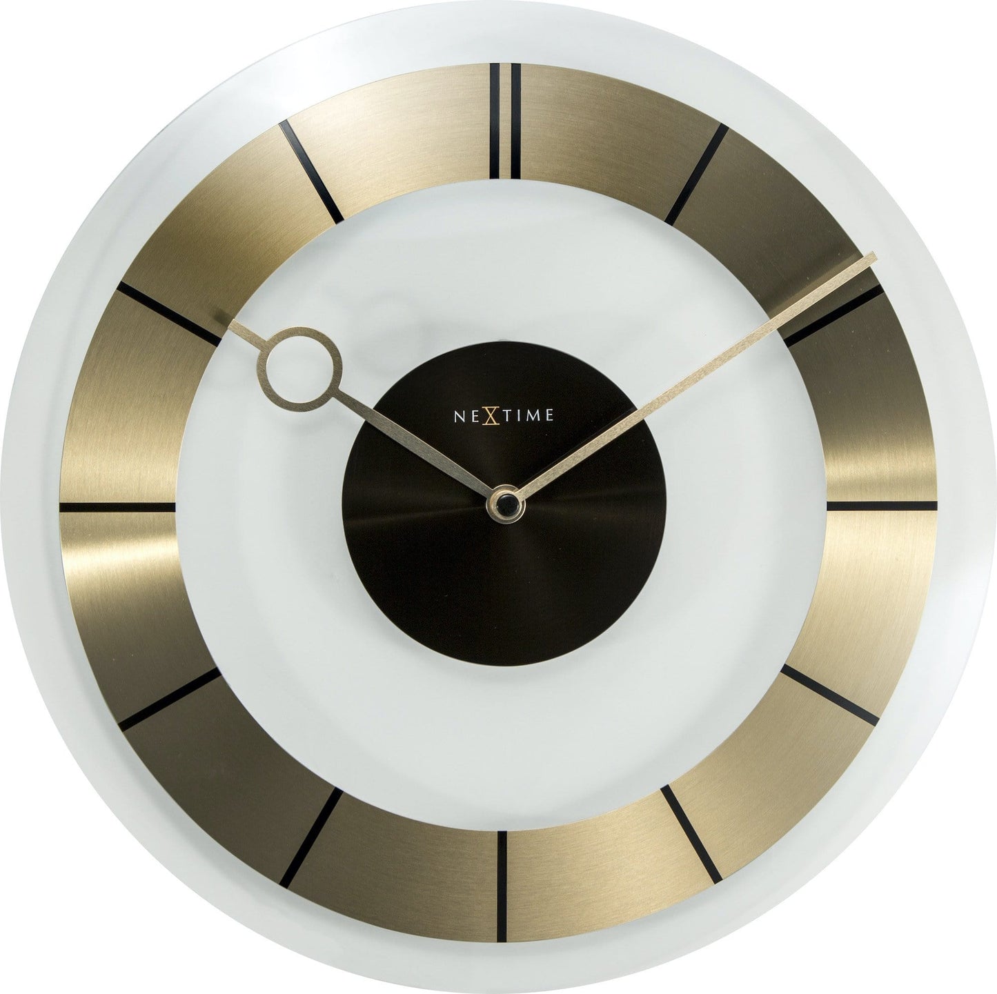 Wall clock - 31 cm - Glass - 'Retro' Wall clock NeXtime Clocks