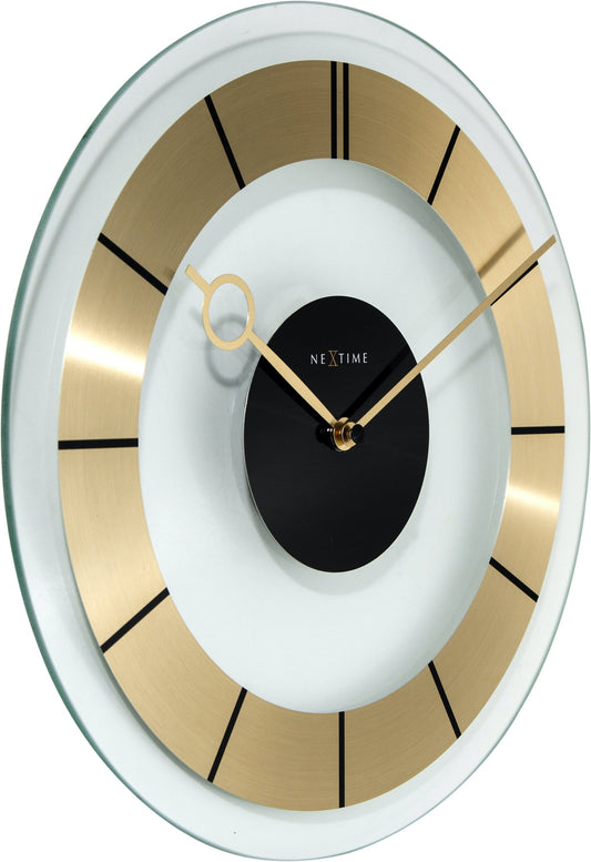 Wall clock - 31 cm - Glass - 'Retro' Wall clock NeXtime Clocks