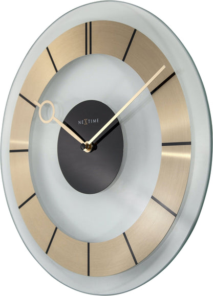 Wall clock - 31 cm - Glass - 'Retro' Wall clock NeXtime Clocks