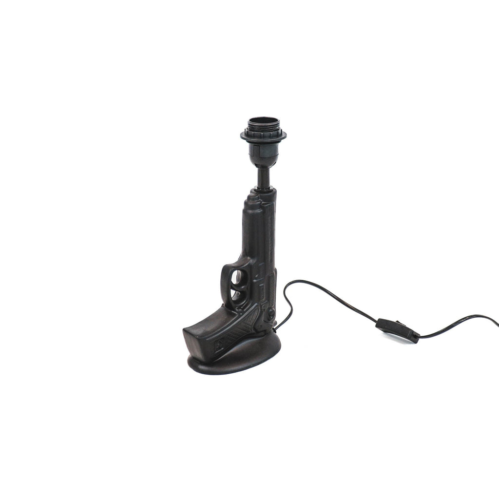 Housevitamin Tafellamp - Gun - Keramiek - Zwart - E27 - 15x9x32cm - Home & Garden > Decor