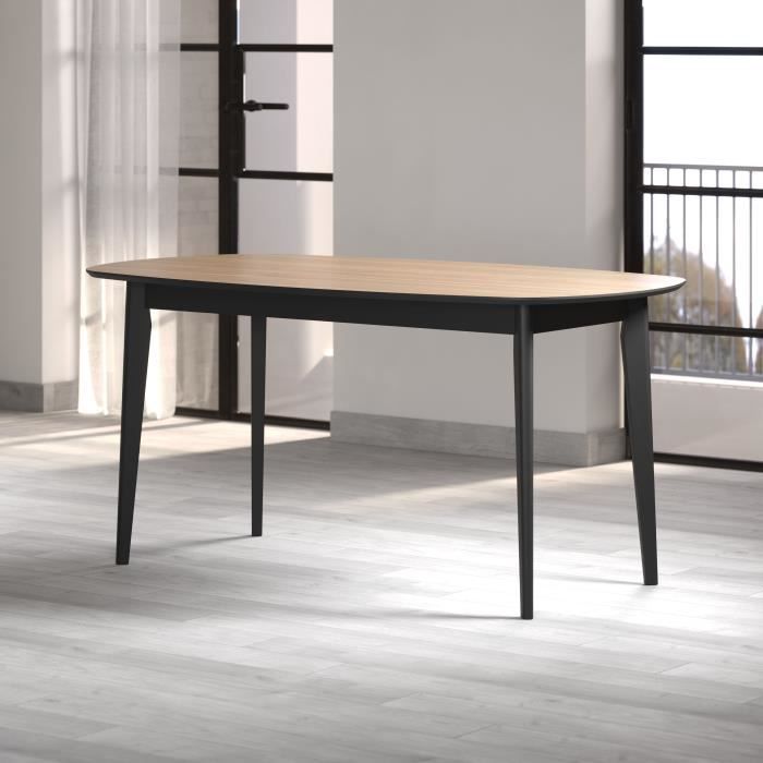 TRENDTEAM Eettafel - Ronin - Eiken - Ovaal - MDF - Modern - 8 personen - 160 x 77 x 90 cm - Trendteam -
