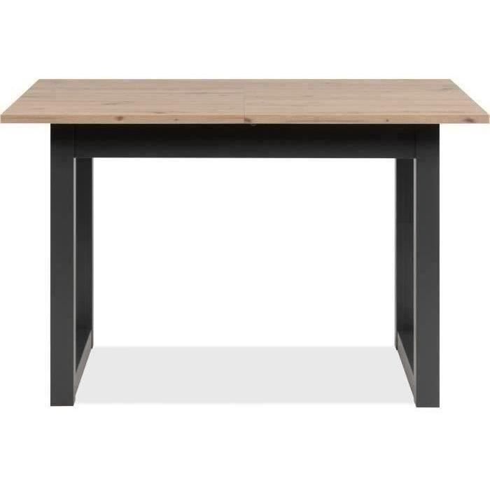 DENVER Denver 80B uitschuifbare tafel - 120-160 x 75 x 80 cm - Artisan eiken / antraciet decor - 1 verlengstuk van 40 cm inbegrepen - 8 personen -
