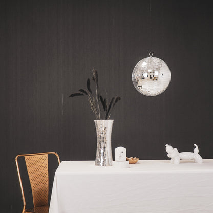 Housevitamin Vaas - Disco - Glas - Zilver - 12,5x12,5x30cm - Home & Garden > Decor > Vases