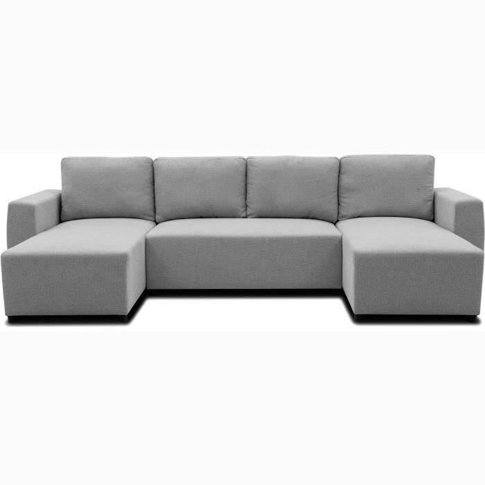 CASAPY PHARELL 5/6-zits panoramische converteerbare hoekbank - Muisstof - Opbergdoos - L297 x D155 x H71/85 cm - Furniture > Benches