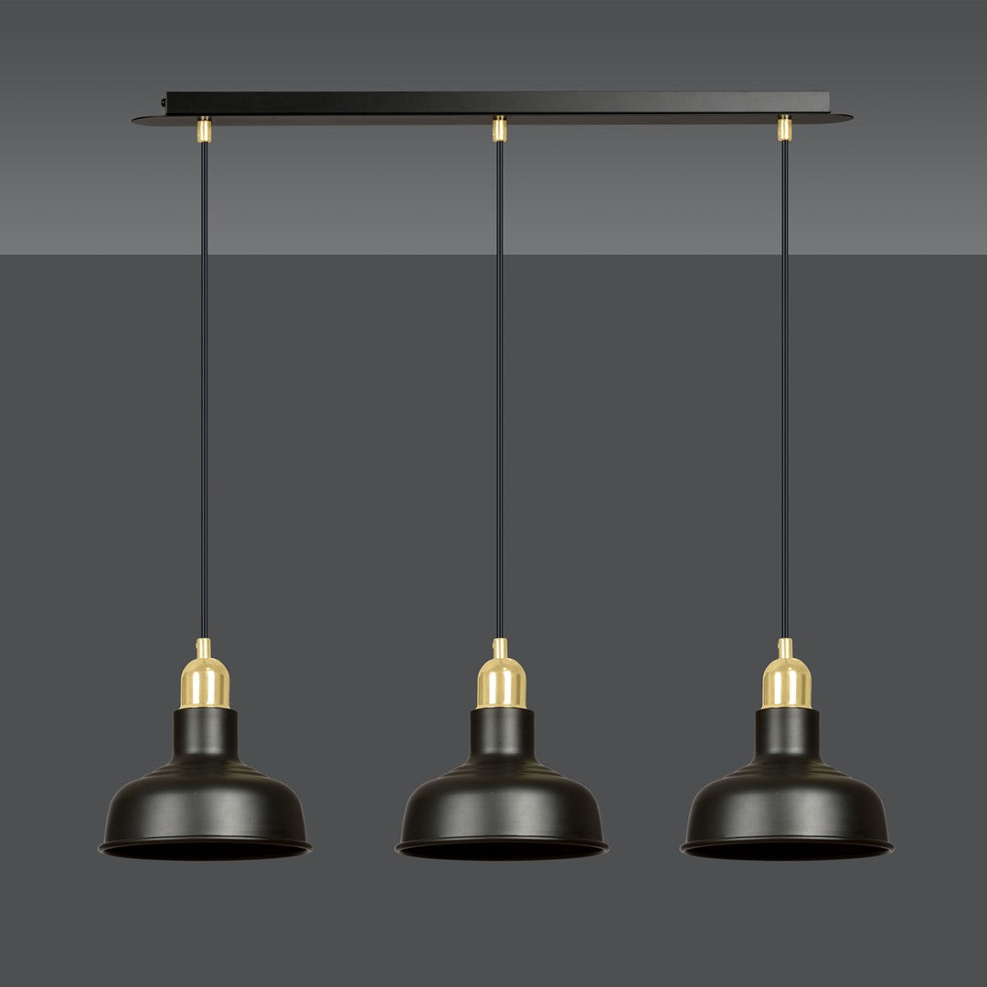 HANGLAMP IBOR 3 ZWART Droppery