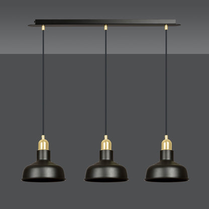 HANGLAMP IBOR 3 ZWART Droppery