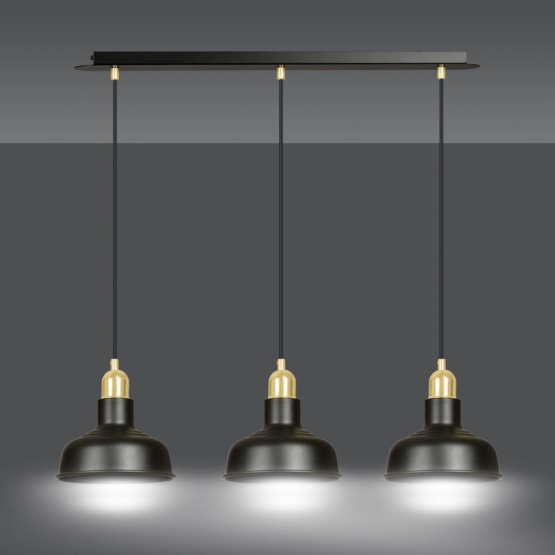 HANGLAMP IBOR 3 ZWART Droppery
