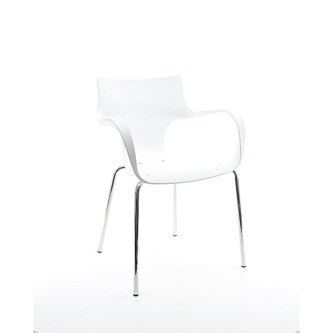 Workliving Werkwoon Stapelbare Stoel Jim - Wit Aluminium Onderstel - Furniture > Chairs