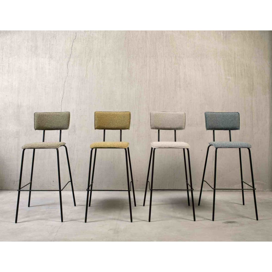 Workliving Werkwoonkruk Hoog Bo Society - Boucle Mosterd - Furniture > Chairs