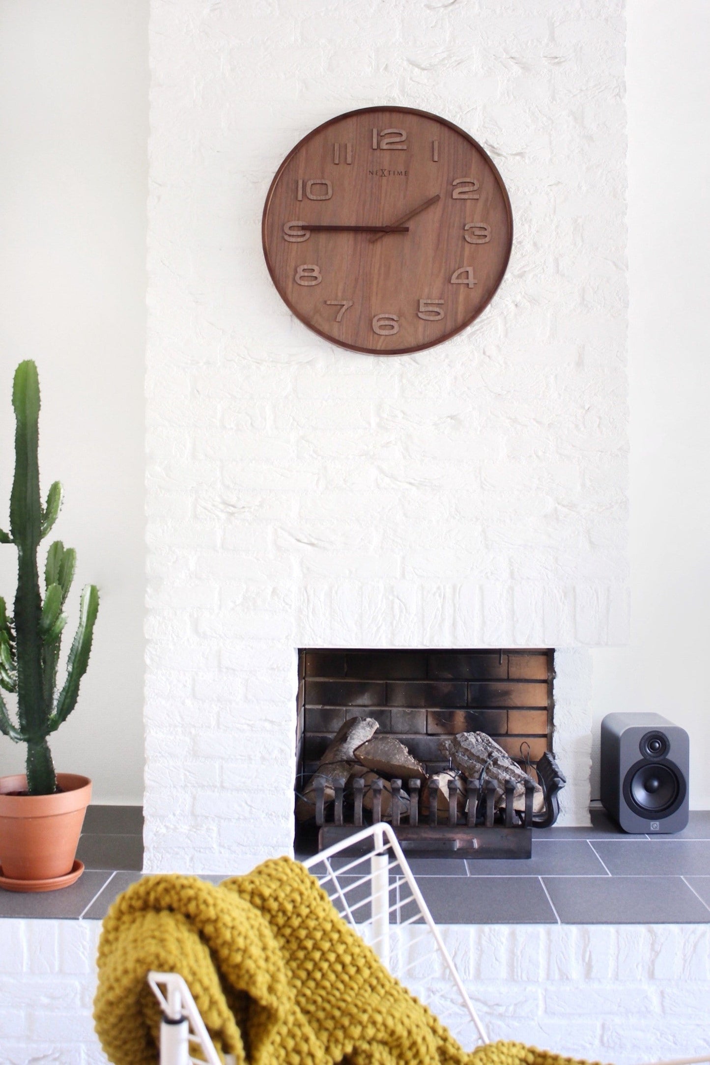 Wall clock - 35 cm - Wood - 'Wood Wood Medium' Wall clock NeXtime Clocks