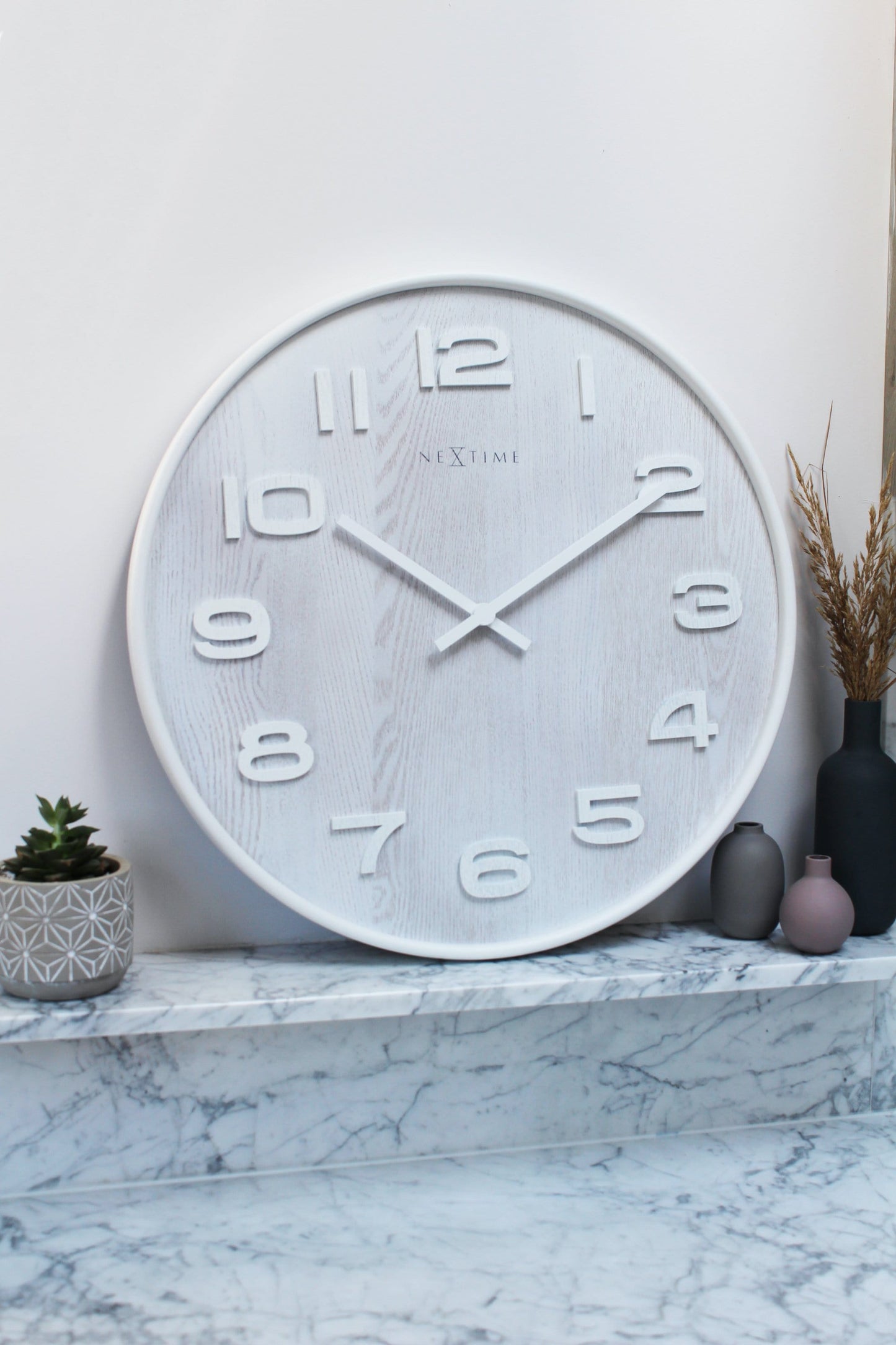 Wall clock - 35 cm - Wood - 'Wood Wood Medium' Wall clock NeXtime Clocks