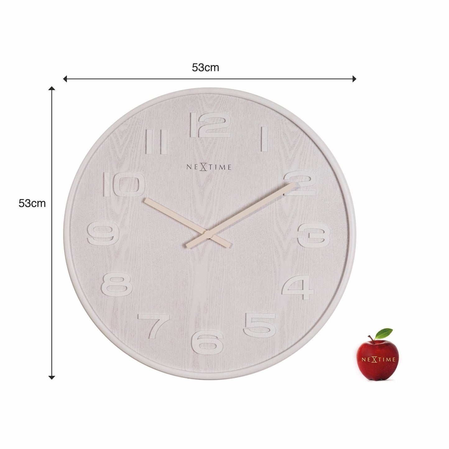 Wall clock - 35 cm - Wood - 'Wood Wood Medium' Wall clock NeXtime Clocks