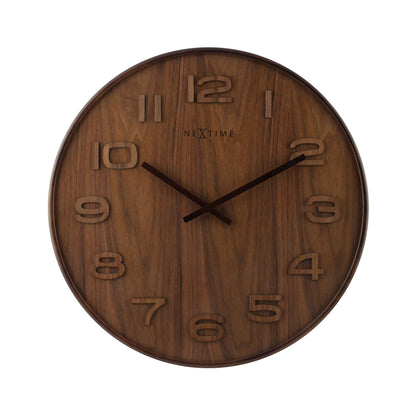 Wall clock - 35 cm - Wood - 'Wood Wood Medium' 35cm 35cm Wall clock NeXtime Clocks