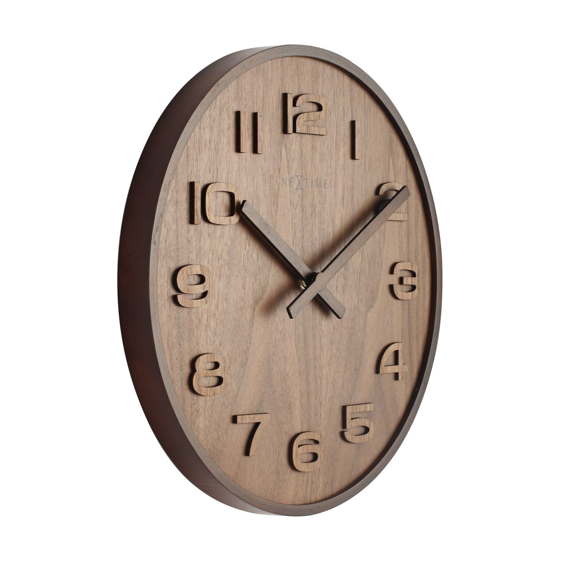 Wall clock - 35 cm - Wood - 'Wood Wood Medium' Wall clock NeXtime Clocks