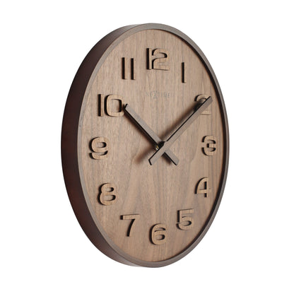 Wall clock - 35 cm - Wood - 'Wood Wood Medium' Wall clock NeXtime Clocks