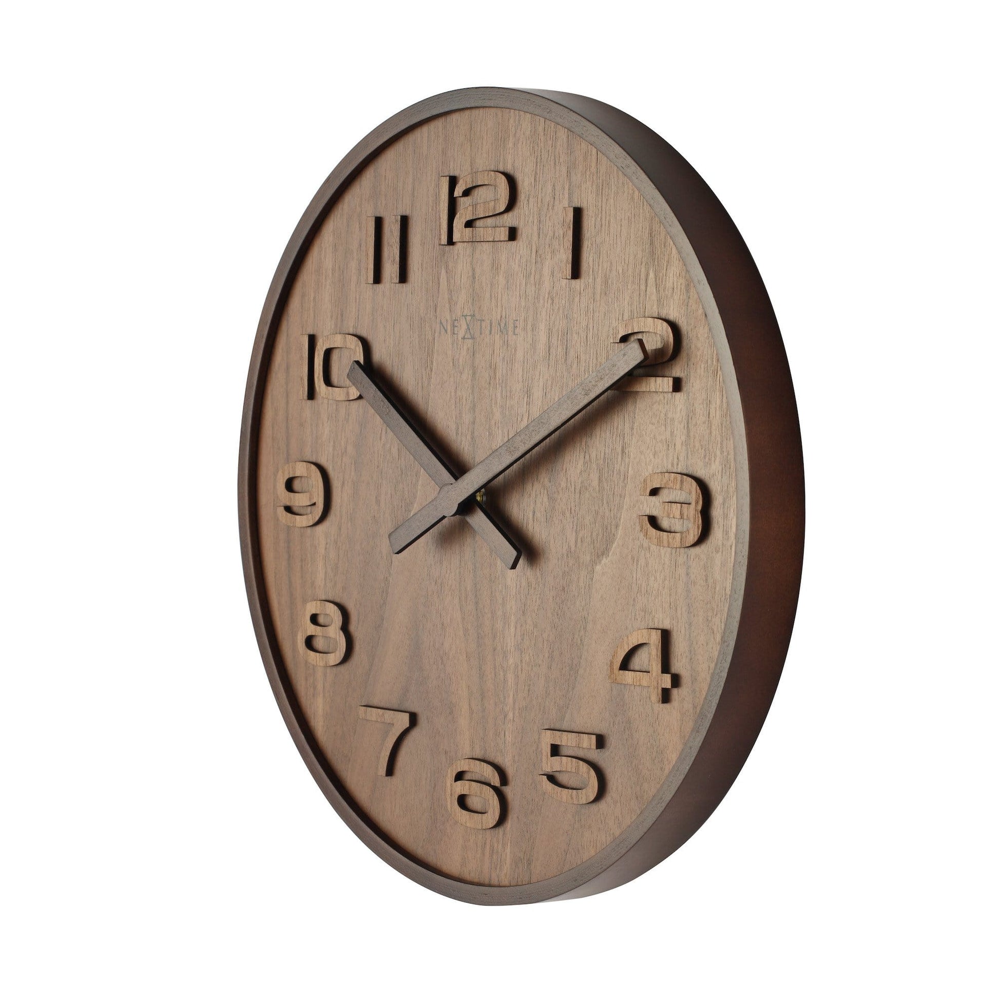 Wall clock - 35 cm - Wood - 'Wood Wood Medium' Wall clock NeXtime Clocks