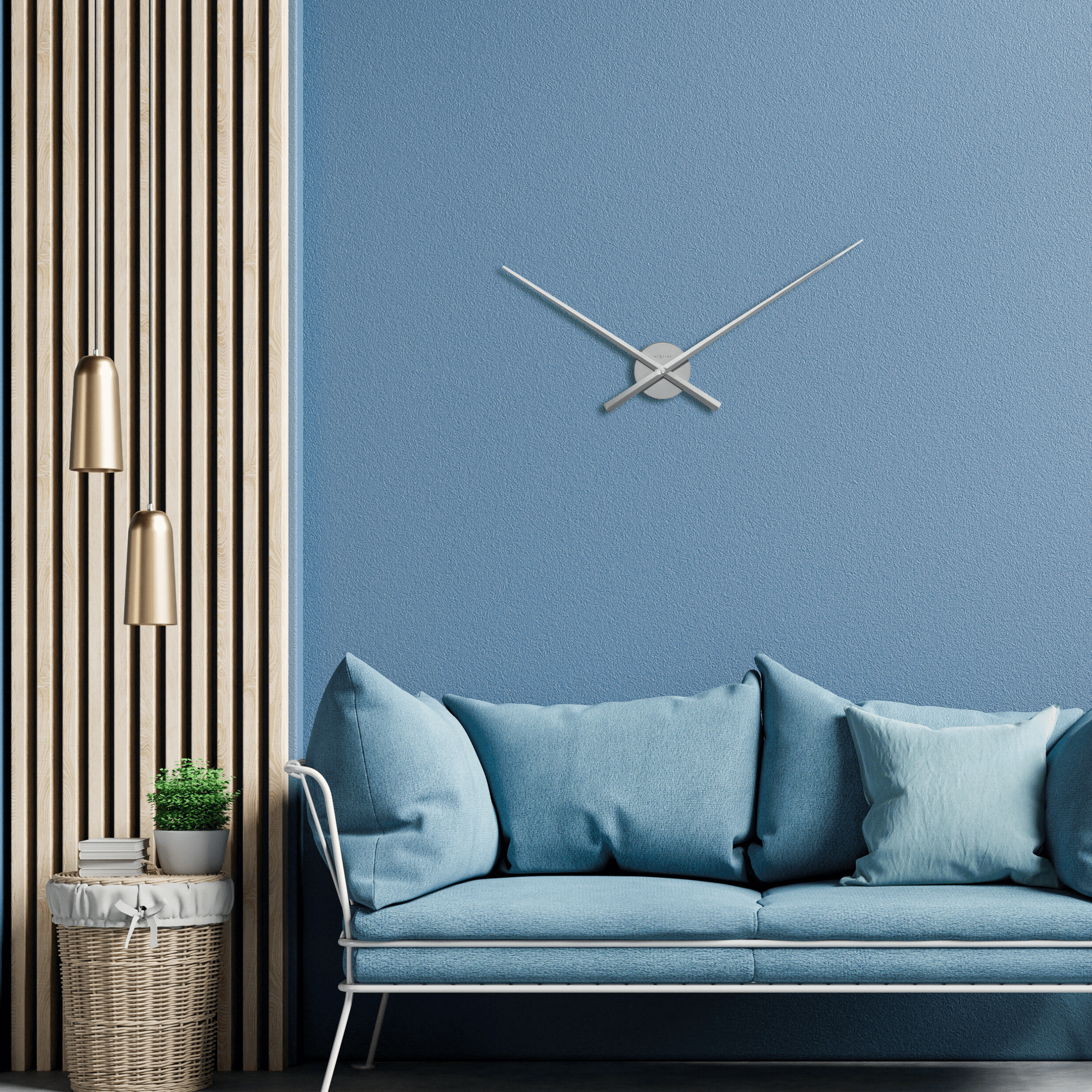 Wall clock - 70 cm - Aluminum - 'Hands' Wall clock NeXtime Clocks