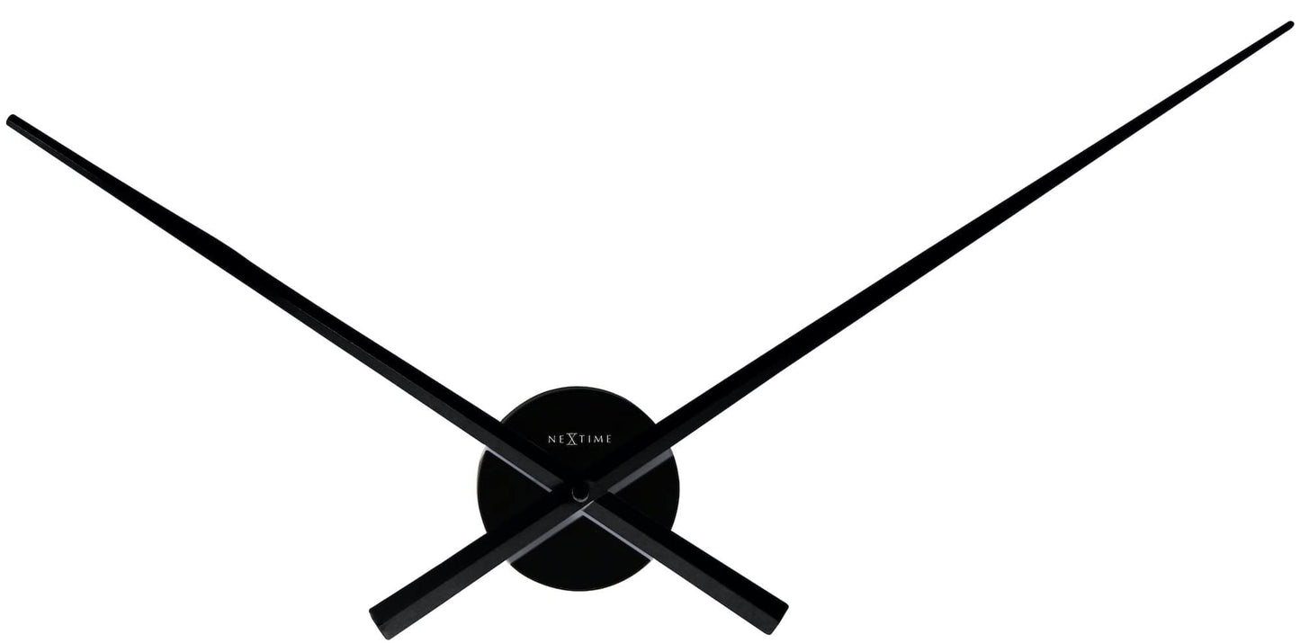 Wall clock - 70 cm - Aluminum - 'Hands' Black Black Wall clock NeXtime Clocks
