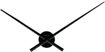 Wall clock - 70 cm - Aluminum - 'Hands' Black Black Wall clock NeXtime Clocks