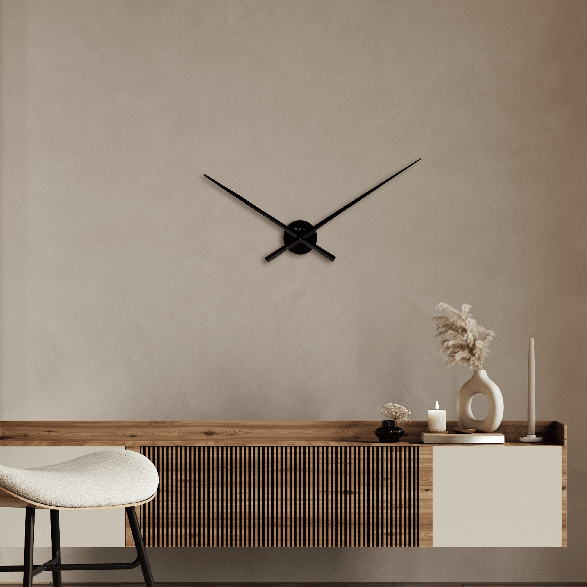 Wall clock - 70 cm - Aluminum - 'Hands' Wall clock NeXtime Clocks