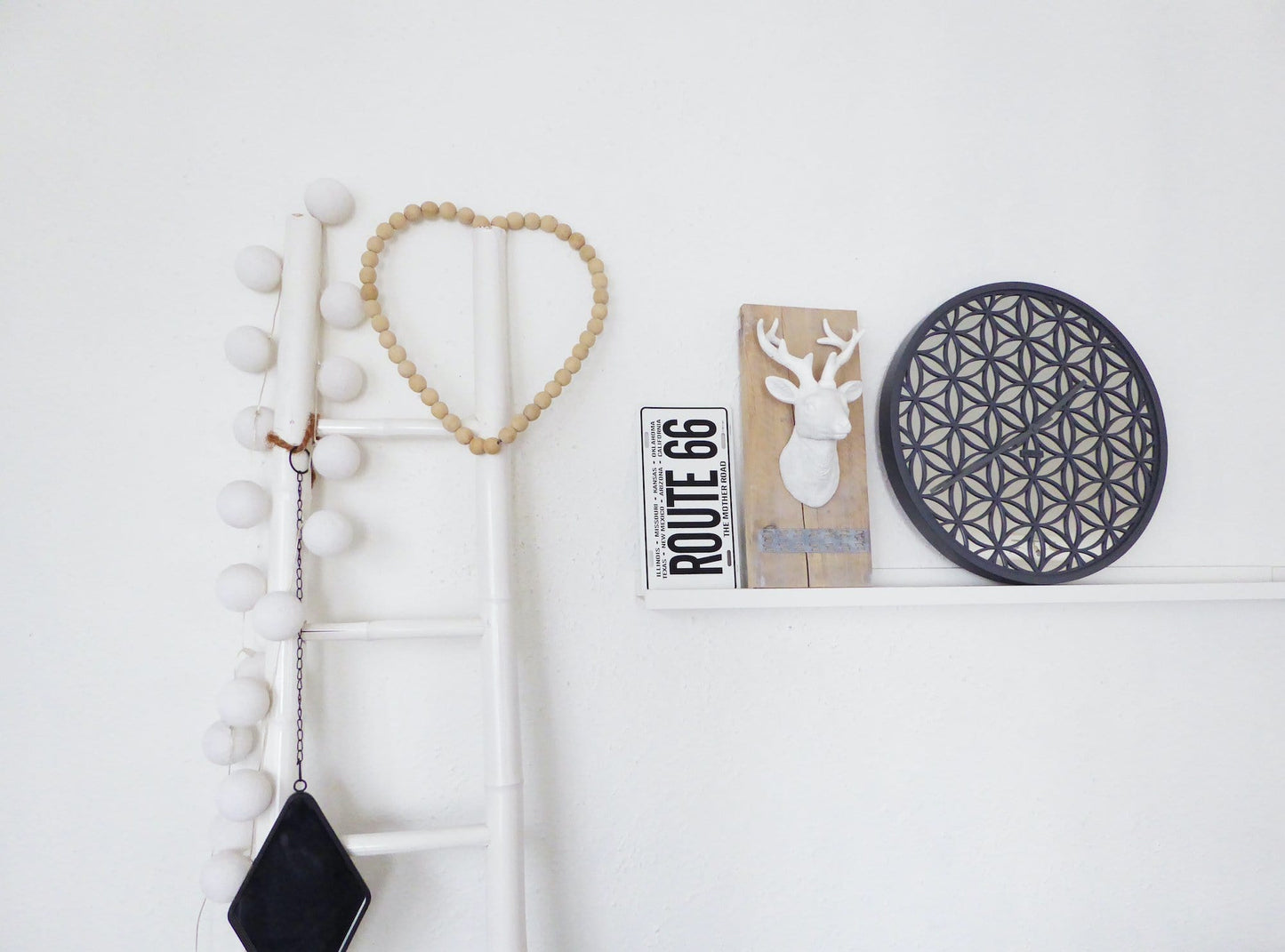 Wall clock - 50 cm - Wood/Mirror - 'Bella Mirror' Wall clock NeXtime Clocks