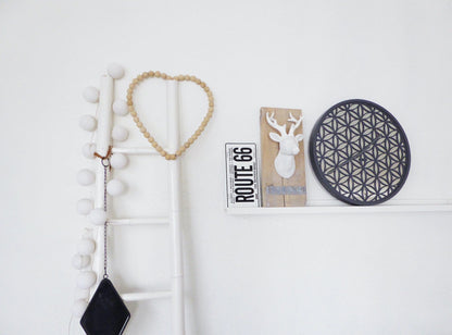 Wall clock - 50 cm - Wood/Mirror - 'Bella Mirror' Wall clock NeXtime Clocks