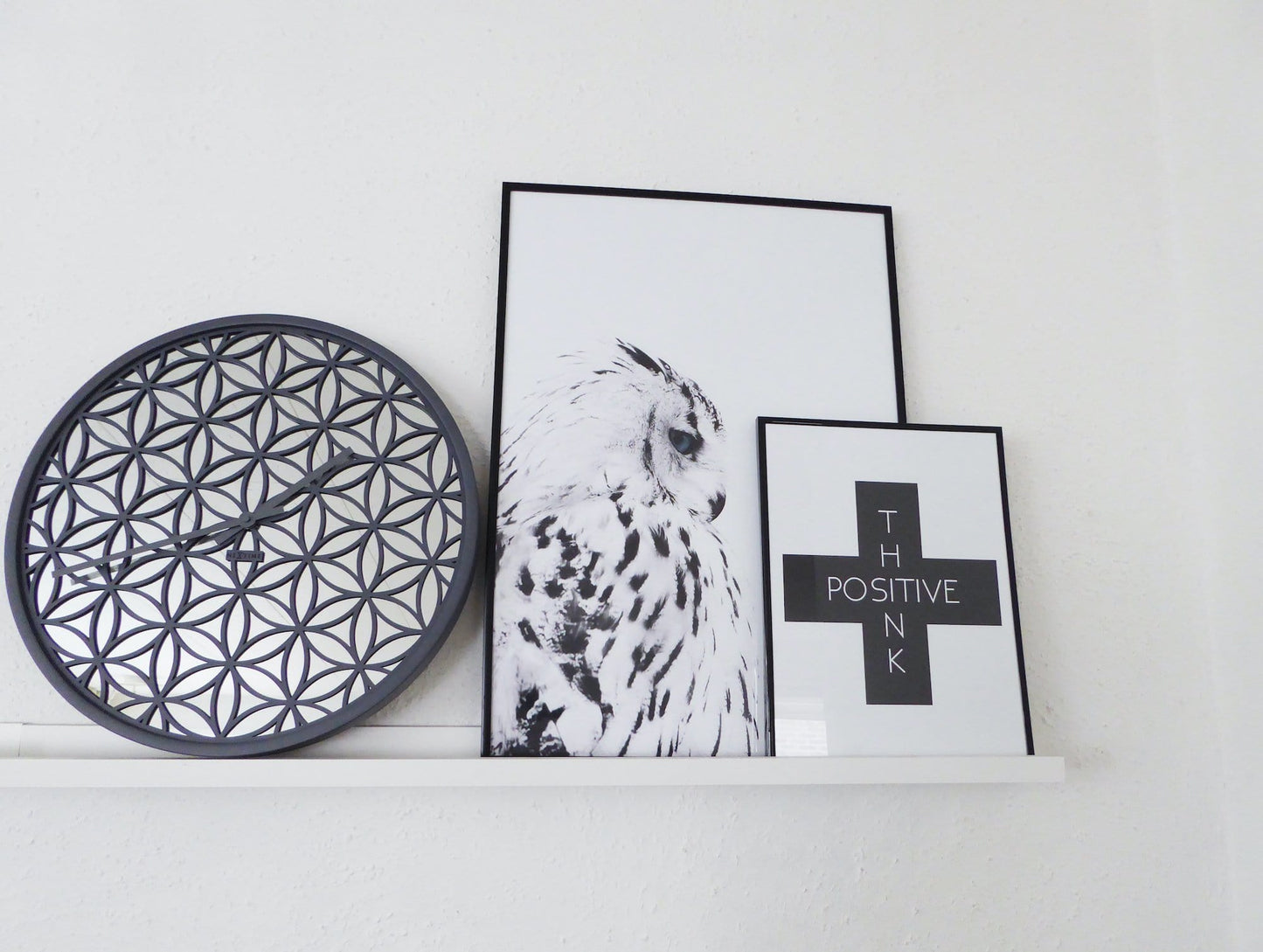 Wall clock - 50 cm - Wood/Mirror - 'Bella Mirror' Wall clock NeXtime Clocks