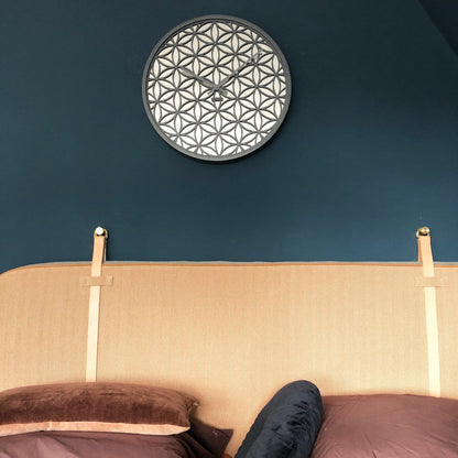 Wall clock - 50 cm - Wood/Mirror - 'Bella Mirror' Wall clock NeXtime Clocks