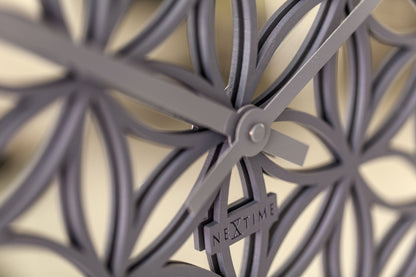 Wall clock - 50 cm - Wood/Mirror - 'Bella Mirror' Wall clock NeXtime Clocks