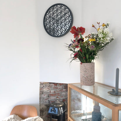 Wall clock - 50 cm - Wood/Mirror - 'Bella Mirror' Wall clock NeXtime Clocks