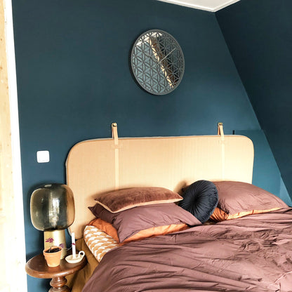 Wall clock - 50 cm - Wood/Mirror - 'Bella Mirror' Wall clock NeXtime Clocks