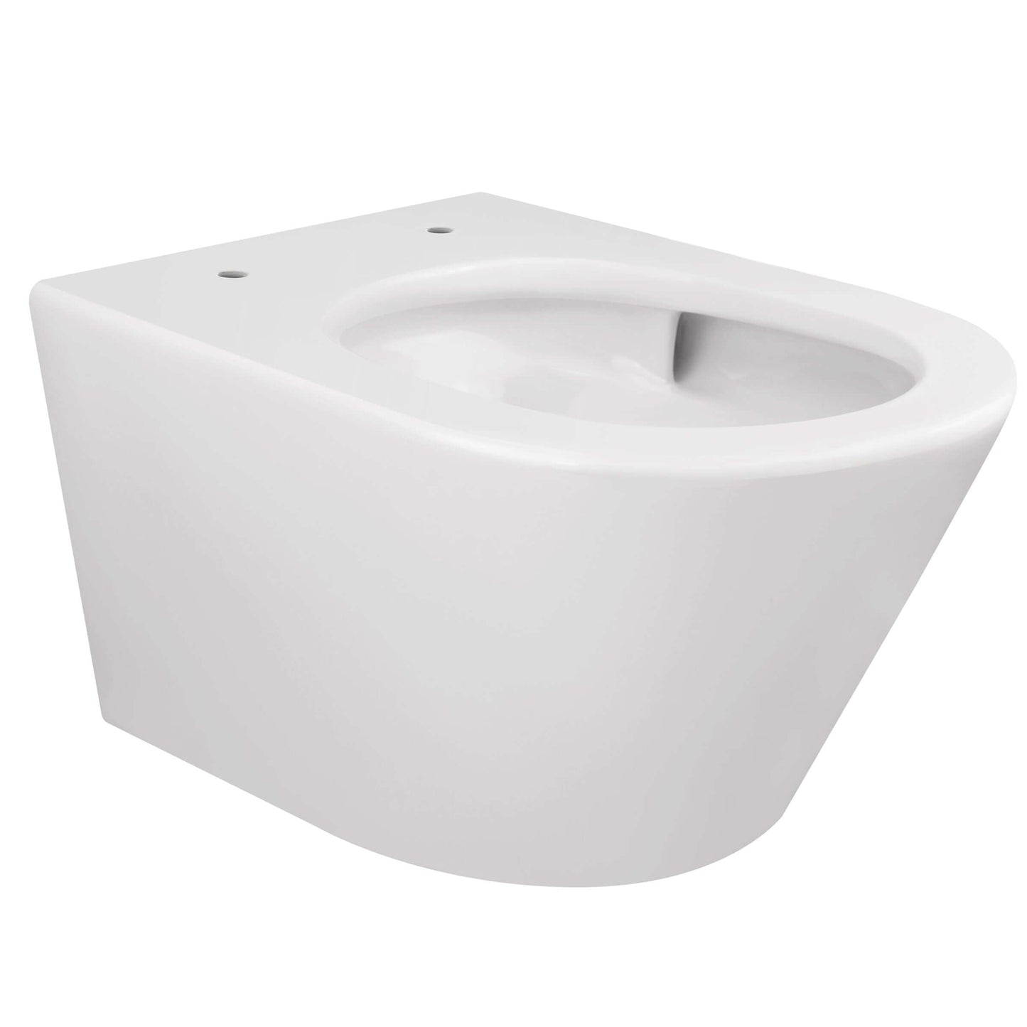 Vesta randloos wandtoilet Wiesbaden met Tornado Flush en slanke toiletbril Soft Close in glanzend wit