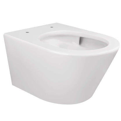Vesta randloos wandtoilet Wiesbaden met Tornado Flush en slanke toiletbril Soft Close in glanzend wit