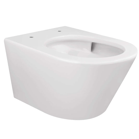 Vesta randloos wandtoilet Wiesbaden met Tornado Flush en slanke toiletbril Soft Close in glanzend wit