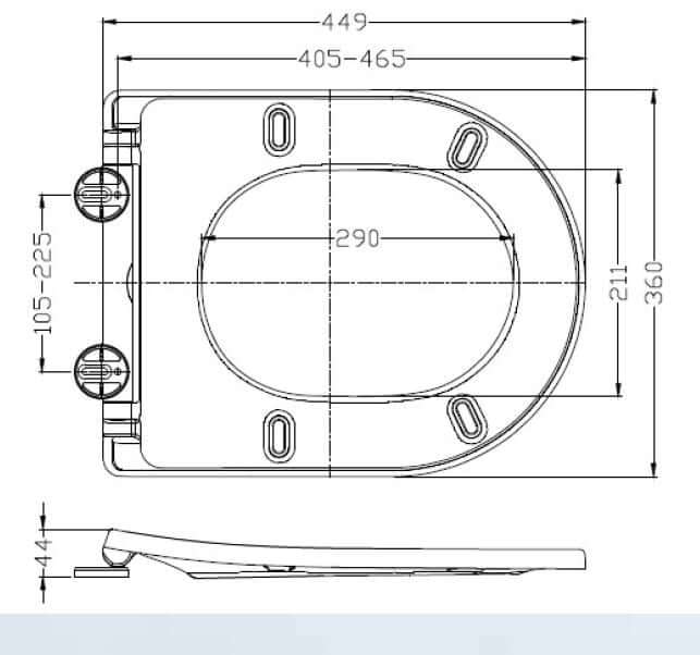 Vesta randloos wandtoilet Wiesbaden 52 cm mat zwart (incl. zitting)
