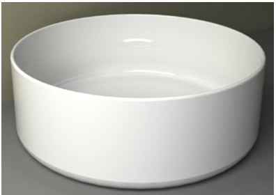 Link Design Ronde Wastafel Wiesbaden Diameter 40Cm in Wit Wastafels Sanitairluxe