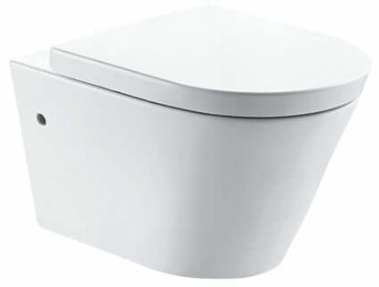 Flow Hangtoilet Wiesbaden Randloos Diepspoeling met eenvoudige reiniging (inclusief zitting)