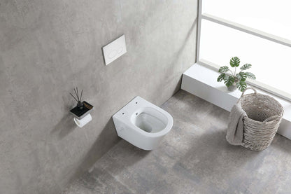 Bidesta randloos wandtoilet Wiesbaden met bidetkraan warm en koud in glanzend wit