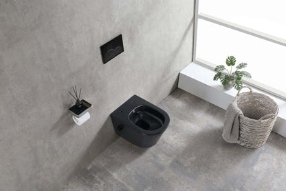 Bidesta randloos wandtoilet Wiesbaden met bidetkraan warm en koud in matzwart