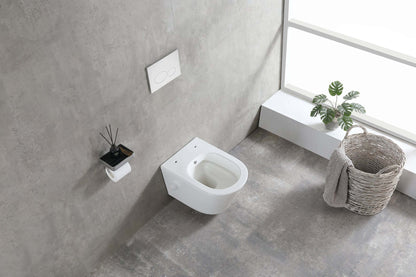 Bidesta randloos wandtoilet Wiesbaden met bidetkraan warm en koud in mat wit