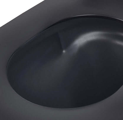 Tornado Flush randloos wandtoilet Wiesbaden matzwart met Flatline Soft Close toiletbril en snelsluiting